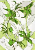 Beryoza Ceramica Капри ирис салатовый Декор 25х35