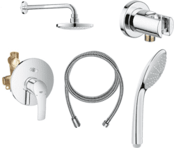 Смеситель скрытого монтажа с душевым гарнитуром Grohe Eurosmart 124440