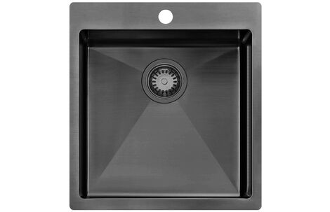 Стальная кухонная мойка ZorG ZRN 5045 PVD Gunblack