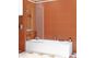 Распашная стеклянная шторка для ванны GuteWetter Trend Pearl GV-861B
