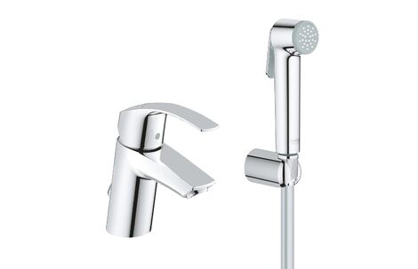Смеситель для раковины с гигиеническим набором Grohe Eurosmart Hygienica 23124002