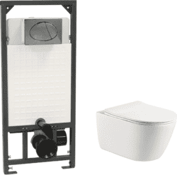 Комплект инсталляции Melana HB100J и подвесного унитаза Акватек Оберон AQ1363W