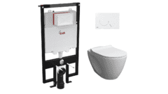 Комплект инсталляции AlcaPlast Sadromodul Slim AM1101/1200 и унитаза Керамин Трино Rimflow