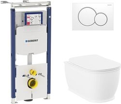 Комплект инсталляции Geberit Duofix Plattenbau Sigma 111.362 и унитаза Lavinia Boho Bell Pro Rimless