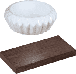 Комплект 2 в 1: раковина Melana, столешница Wellsee Genuine Tree CZ